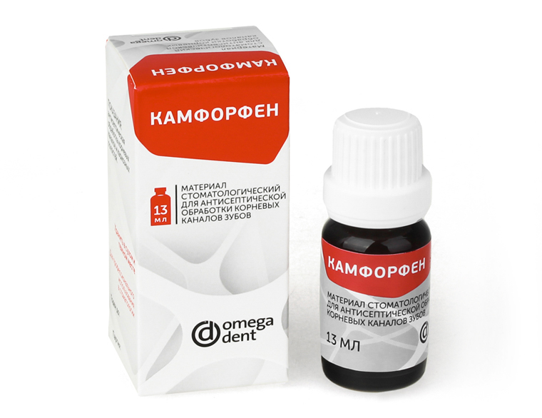 Камфорфен - жидкость для антисептической обработки каналов (Омега-Дент)